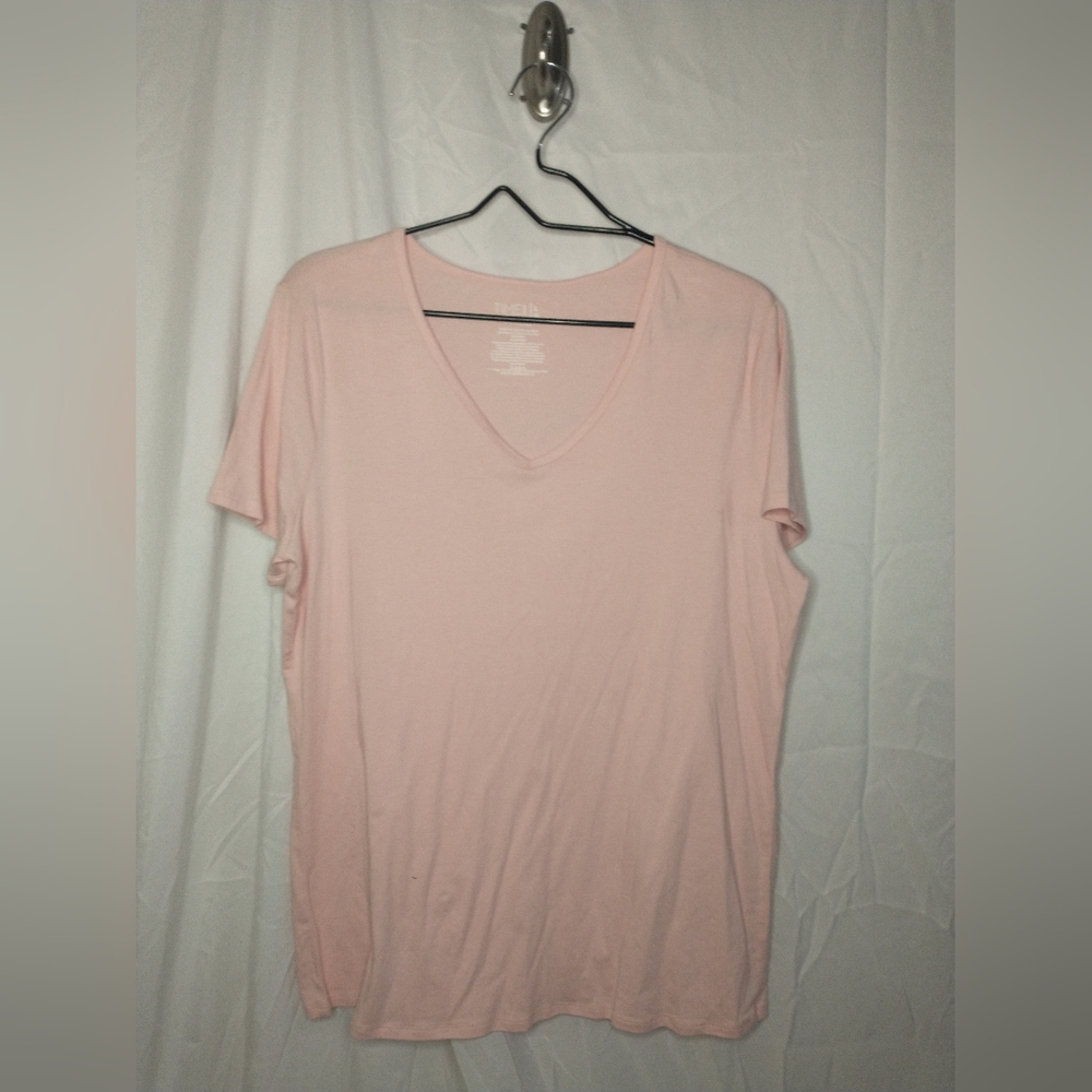 Time and Tru Women's Light Pink Short Sleeved Shirt Size L 12-14